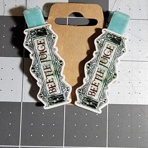 Set of Beetlejuice Hair Clips